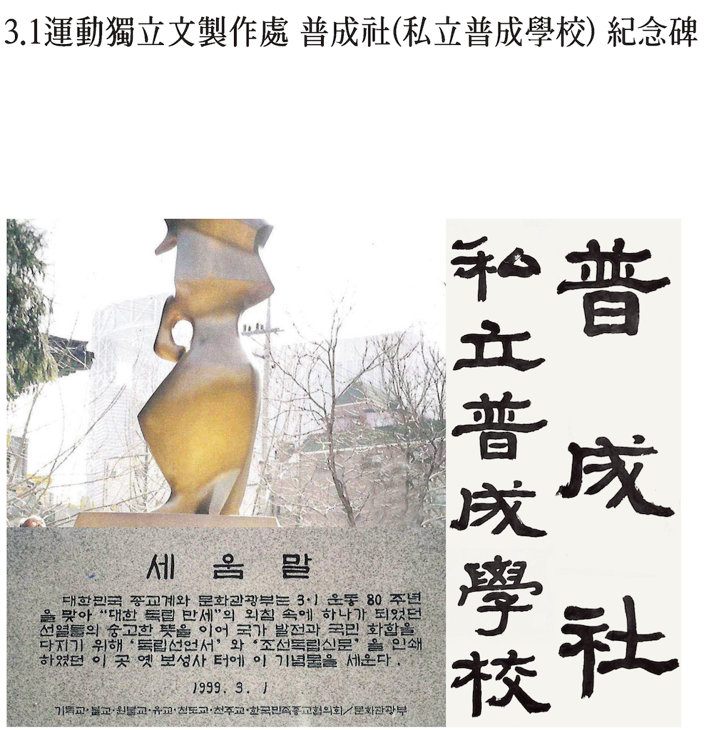 普成社紀念碑